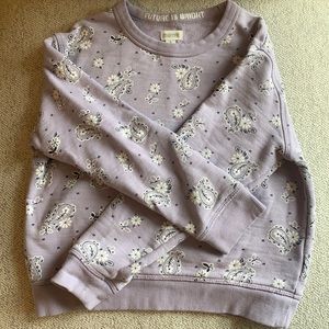 Gymboree light purple crop sweatshirt